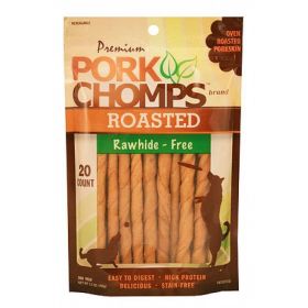 Pork Chomps Roasted Rawhide-Free Porkskin Twists - Small - 20 Pack